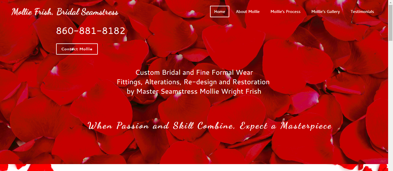 Tonsha Website Design for Mollie Frish